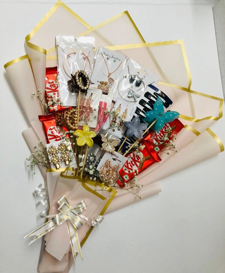 Accessories And Chocolate Bouquet