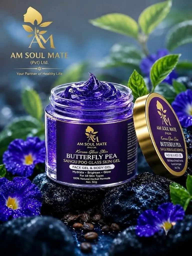 Am Soul Mate Korean Glass Skin Butterfly Pea (Sankupoo) Face & Body Gel