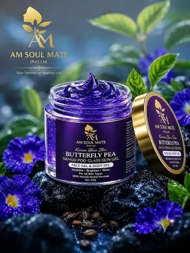 Am Soul Mate Korean Glass Skin Butterfly Pea (Sankupoo) Face & Body Gel