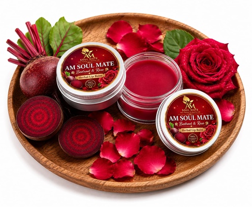 Am Soul Mate Beetroot & Rose Petal Herbal Lip Balm
