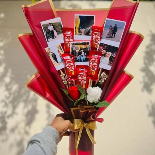 Chocolate And Photos Bouquet